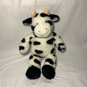 Build A Bear Workshop Holstein Cow Black White Retired Plush Stuffed Animal